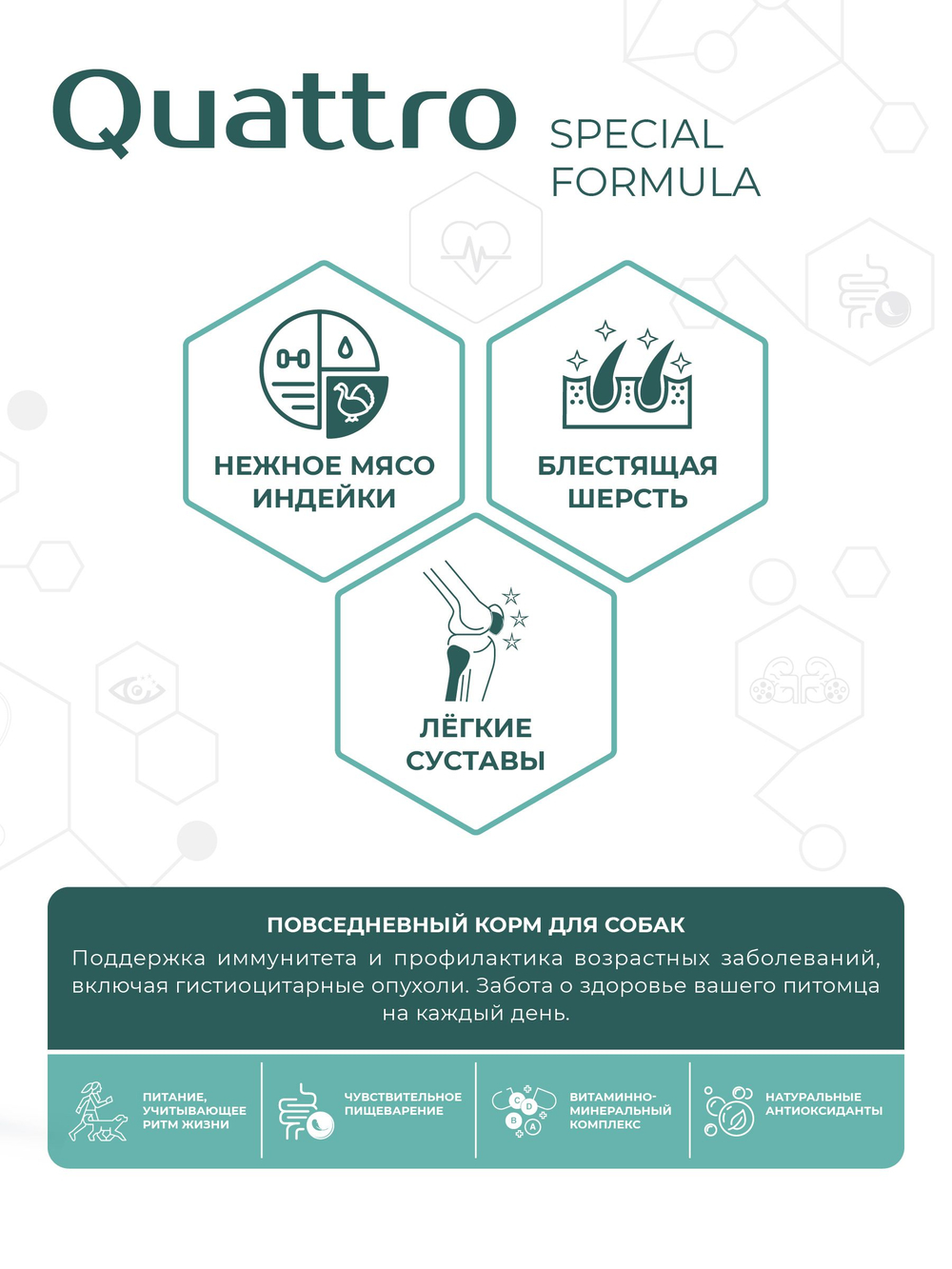 Корм для собак мелких пород SF Immuno Balance, (гистиоцитарные опухоли), 3 кг, QUATTRO