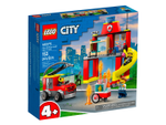 Конструктор Лего Сити Пожарная часть и пожарная машина | LEGO City Fire Station and Fire Engine 60375 — 153 детали (4+)