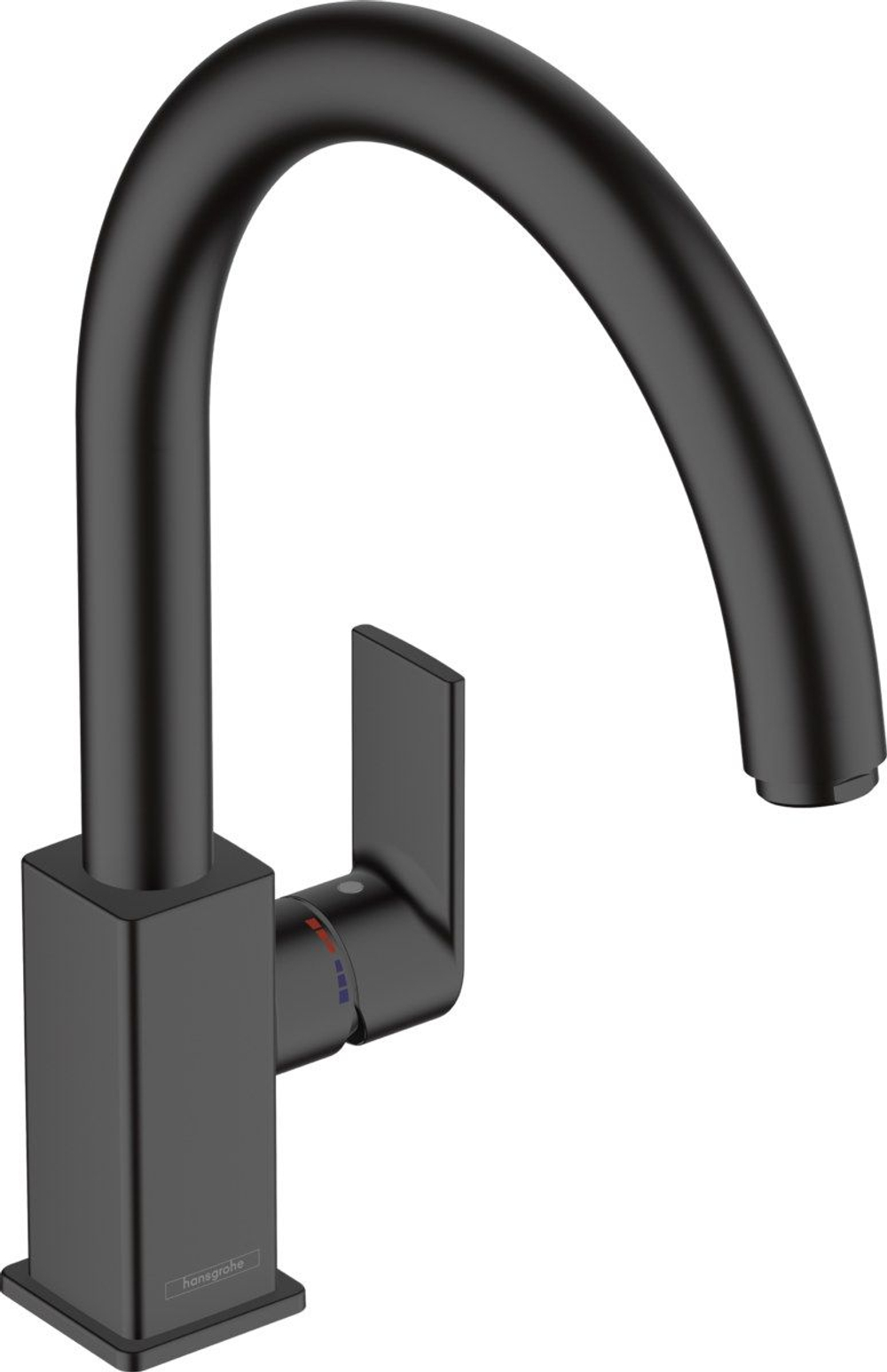 Смеситель для кухни Hansgrohe Vernis Shape M35 Кухонный однорычажный, 210 матовый чёрный 71871670