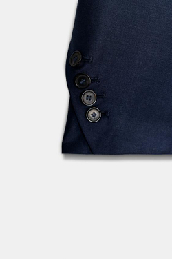 ZARA ПРЯМОЙ БЛЕЙЗЕР ИЗ СМЕСОВОЙ ШЕРСТИ — ZW COLLECTION, МОРСКОЙ СИНИЙ