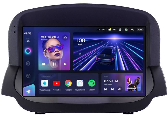 Магнитола для Ford EcoSport 2014-2017 (рамка под кожу) - Teyes CC3L на Android 10, CarPlay, 4G SIM-слот