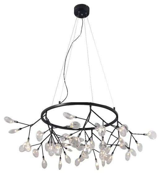 Подвесная люстра Evita EVITA SP45 D BLACK/TRANSPARENT Crystal Lux