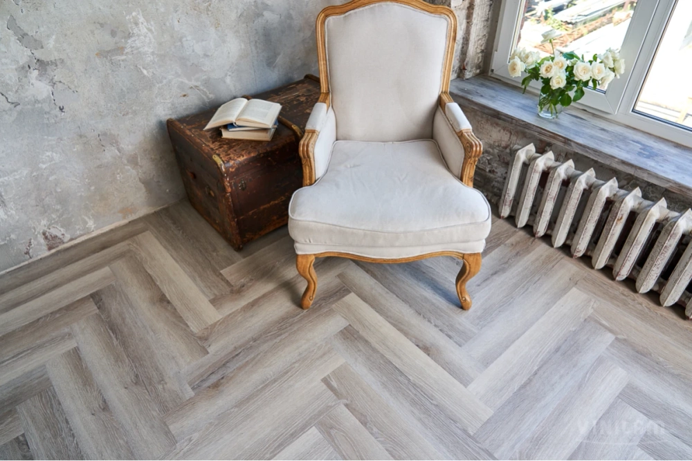 Кварц-винил Клеевой LVT Vinilam Parquet Herringbone Glue LVT 2,5 мм Паркет Эрмитаж 2.79 м2