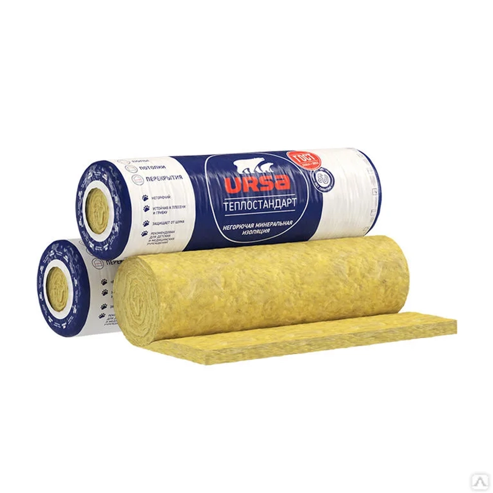 Утеплитель URSA 44 RN ТеплоСТАНДАРТ 2-10000-1220-50 мм (24,4 м2/1,22м3) 