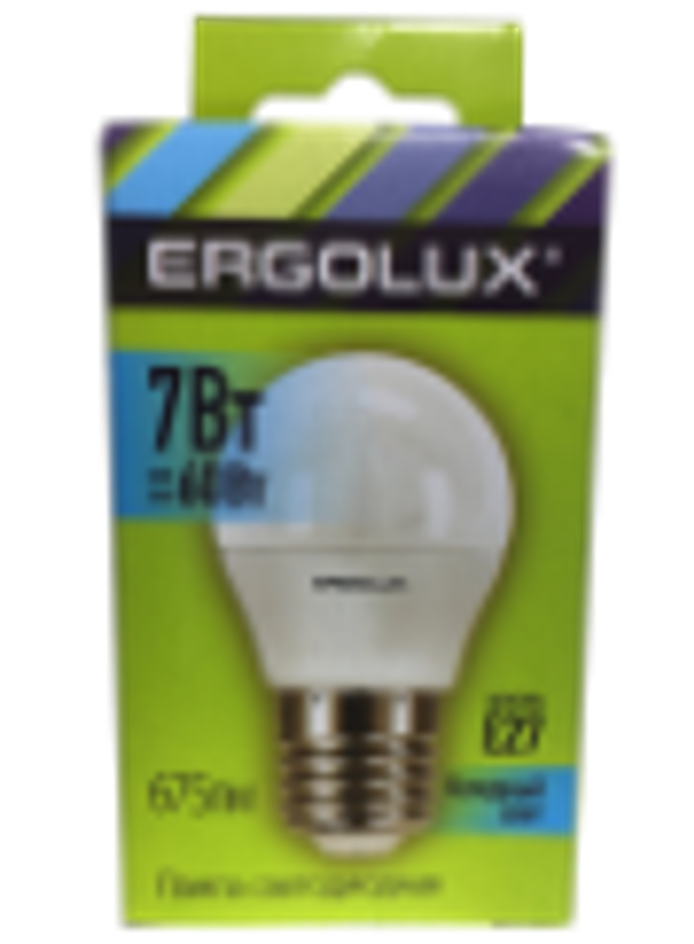 Лампа св/д Ergolux G45 Шар Е27 7W 4500K