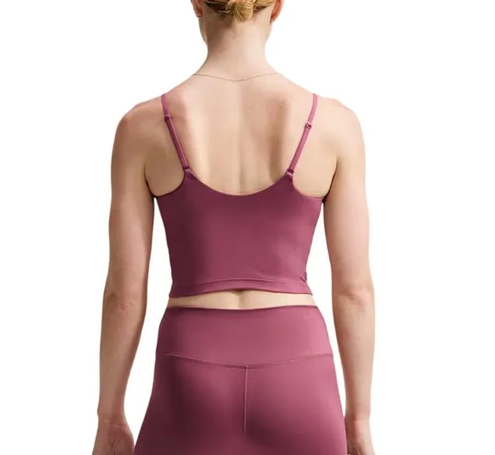 Топ теннисный Nike One Medium Support Padded Adjustable Sports Bra Tank - pink smoke
