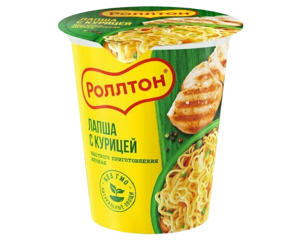 Лапша Роллтон с курицей стакан 70г