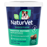 NaturVet, пищеварительные ферменты с пребиотиками и пробиотиками, для собак, бекон и курица, 70 жевательных таблеток, 168 г (5,9 унции)