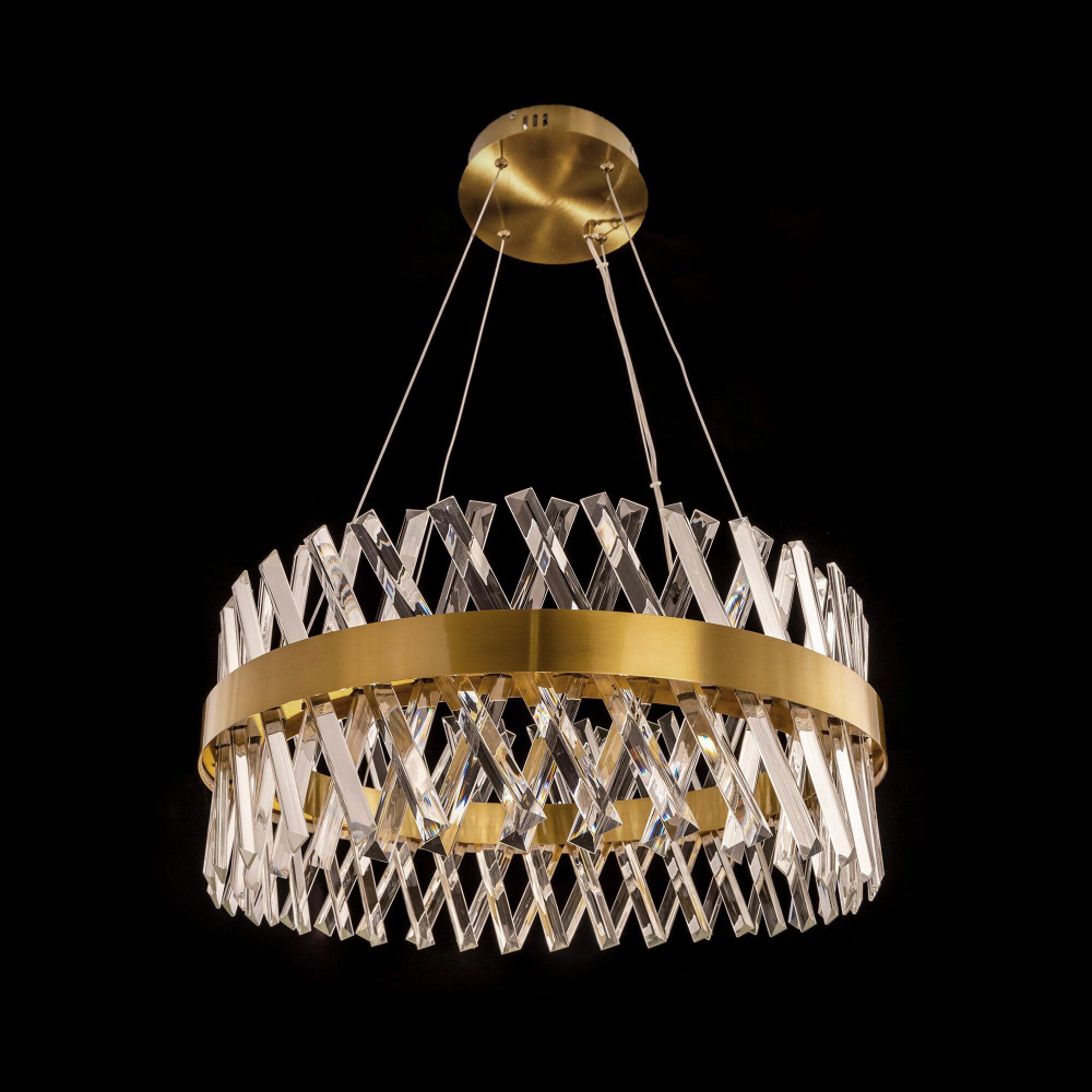 Citilux Ричард CL336063 LED Люстра хрустальная с пультом Бронза