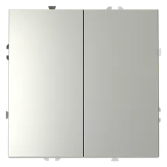 Выключатель двухклавишный Voltum S70 Сталь VLS020105