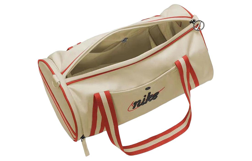 Nike Zip Closure Fabric Shoulder Bag, Crossbody Bag, Handbag, Gym Bag Unisex Ecru