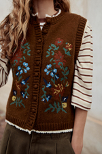 ЖАККАРДОВЫЙ ЖИЛЕТ С ЦВЕТОЧНЫМ УЗОРОМ — ZARA