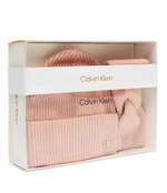 Хлопковая шапка + повязка Calvin Klein - розовый(K60K612622)