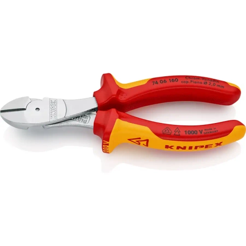 Кусачки боковые особой мощности хромированные 160 мм Knipex 74 06 160 SB