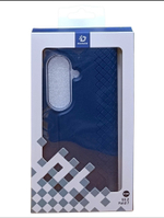 Чехол-книжка DuxDucis Samsung Z Fold 7 кожаная боковая синяя