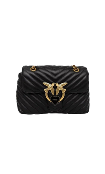 LADY LOVE BAG PUFF HEART - black gold