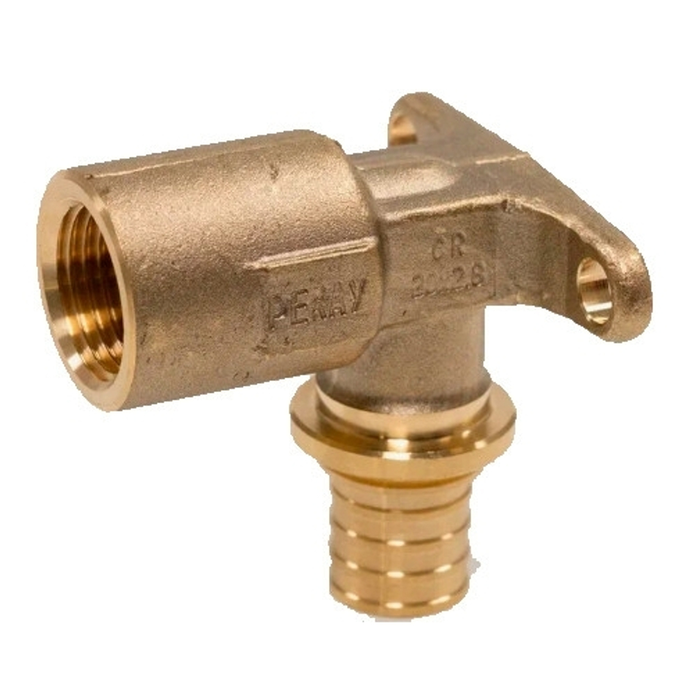 Угольник настенный ВР 16-Rp1/2" DZR латунь Рехау длинный
