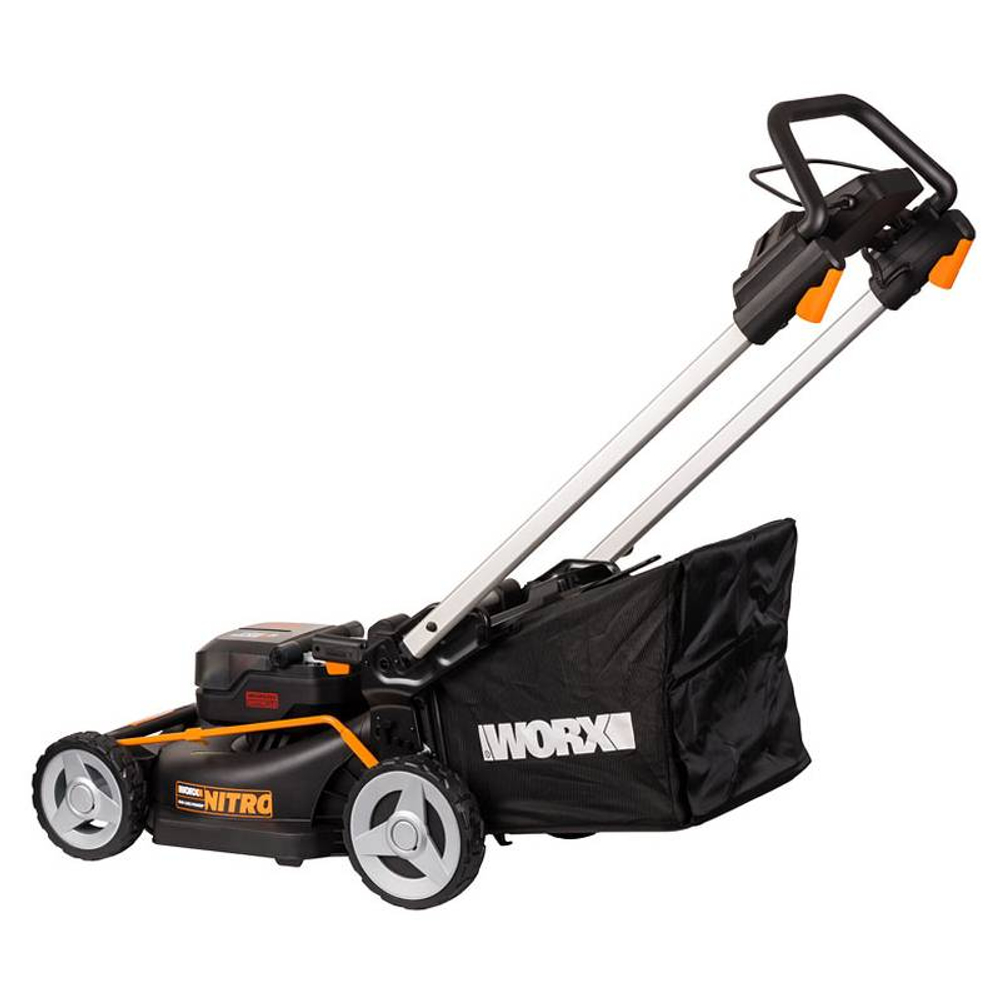 Газонокосилка аккумуляторная бесщеточная WORX WG748E, 40 В, 46 см, 4 Ач х2, ЗУ 2А х2, коробка