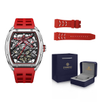 STARKING Pioneer Collection Automatic Mechanical Movement Rubber Strap Watch Men"s Watches Black Dial