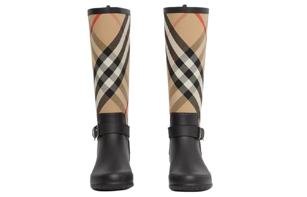 Burberry House Checked Slip-On Rain Boots