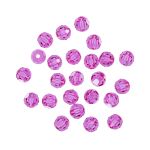 Бусины стекло ⌀4 мм, 24 шт, пурпурный/fuchsia, Preciosa 451-19-602