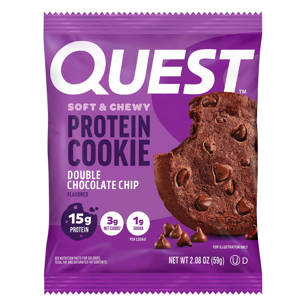 Quest Nutrition, Protein Cookie, двойная шоколадная крошка, 12 штук, 59 г (2,08 унции)