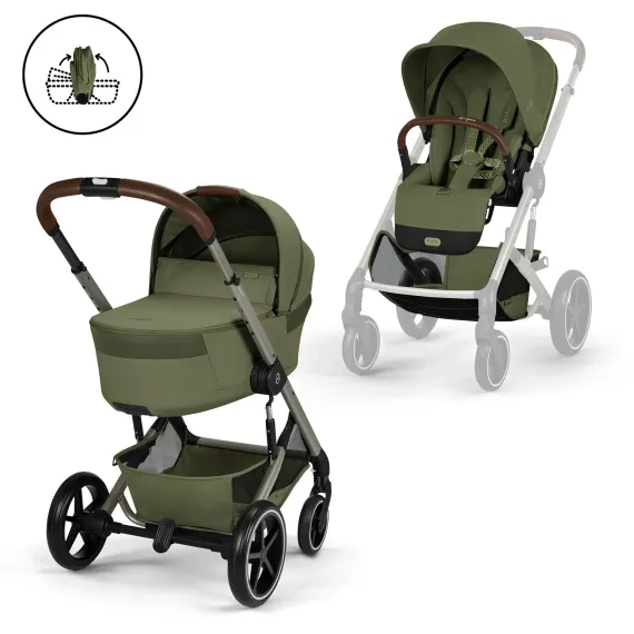 Детская коляска Cybex Balios S Lux TPE 2 в 1 Moss Green