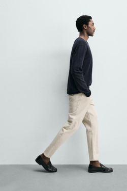 ZARA ДЖИНСЫ SLIM TAPERED FIT, ЭКРЮ