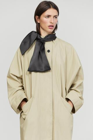 Massimo Dutti Шарф с глянцевым блеском, антрацитово-серый