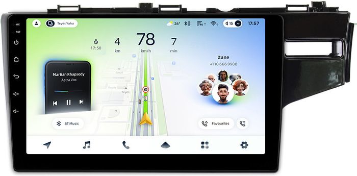 Магнитола для Honda Fit 3 2013-2020 (без штатной КЗВ) - Teyes CC4L монитор 10.1" IPS, Android 14, Быстрая, Snapdragon 662, CarPlay, 4G SIM-слот