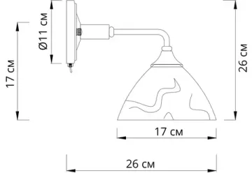 Бра 1*E27 A5032AP-1BR белый Matthew Arte lamp