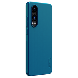 Тонкий жесткий чехол синего цвета (Peacock Blue) от Nillkin для OnePlus Nord CE4 Lite, серия Super Frosted Shield