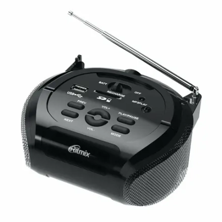 Радиоприемник аккумуляторный RITMIX RBB-100BT Bluetooth USB MP3