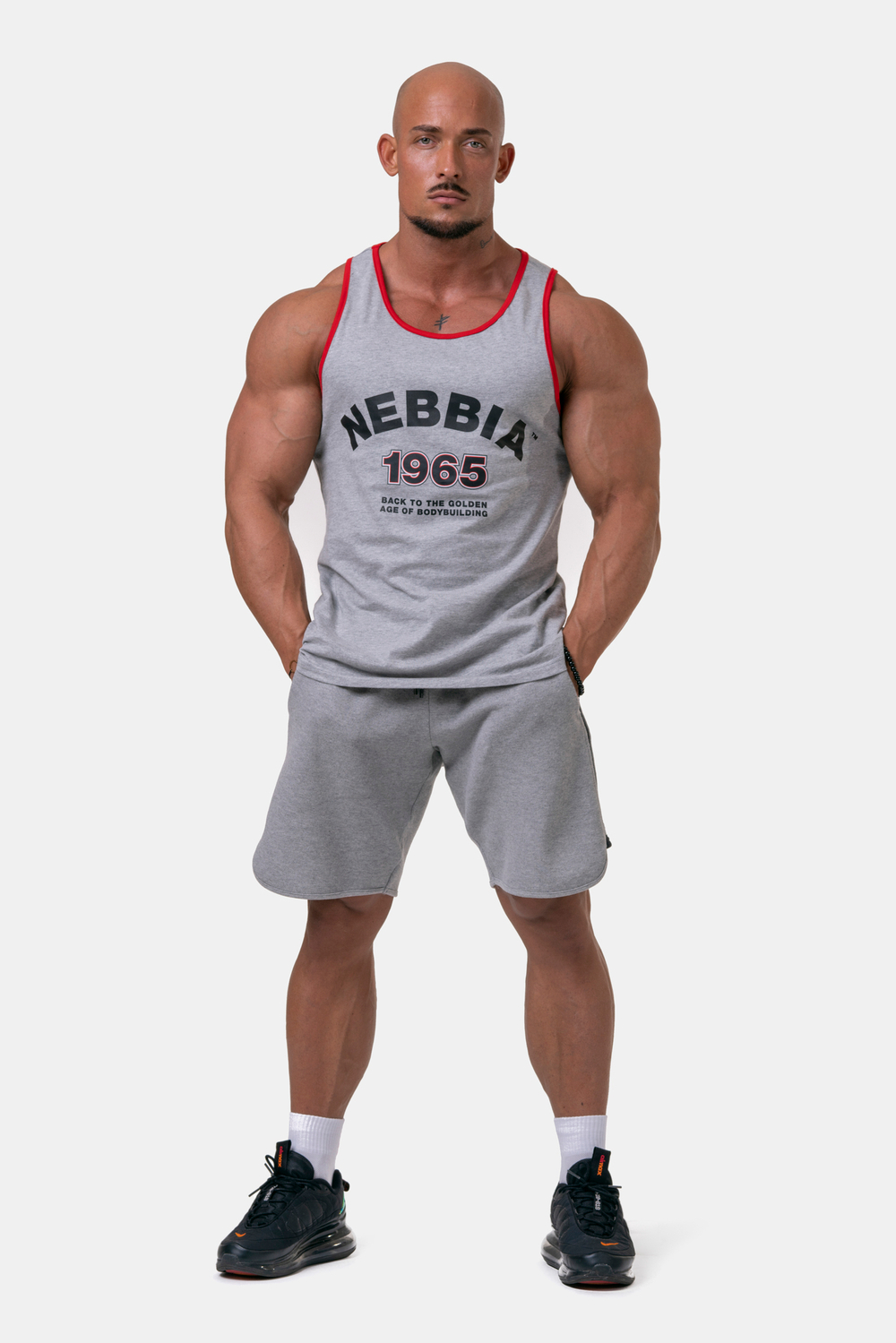 Майка OLD-SCHOOL MUSCLE TANK TOP 193 Серая