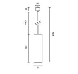 Трековый подвесной светильник Technical TR025-1-GU10-B