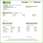 California Gold Nutrition, L-аргинин, 500 мг, 60 растительных капсул
