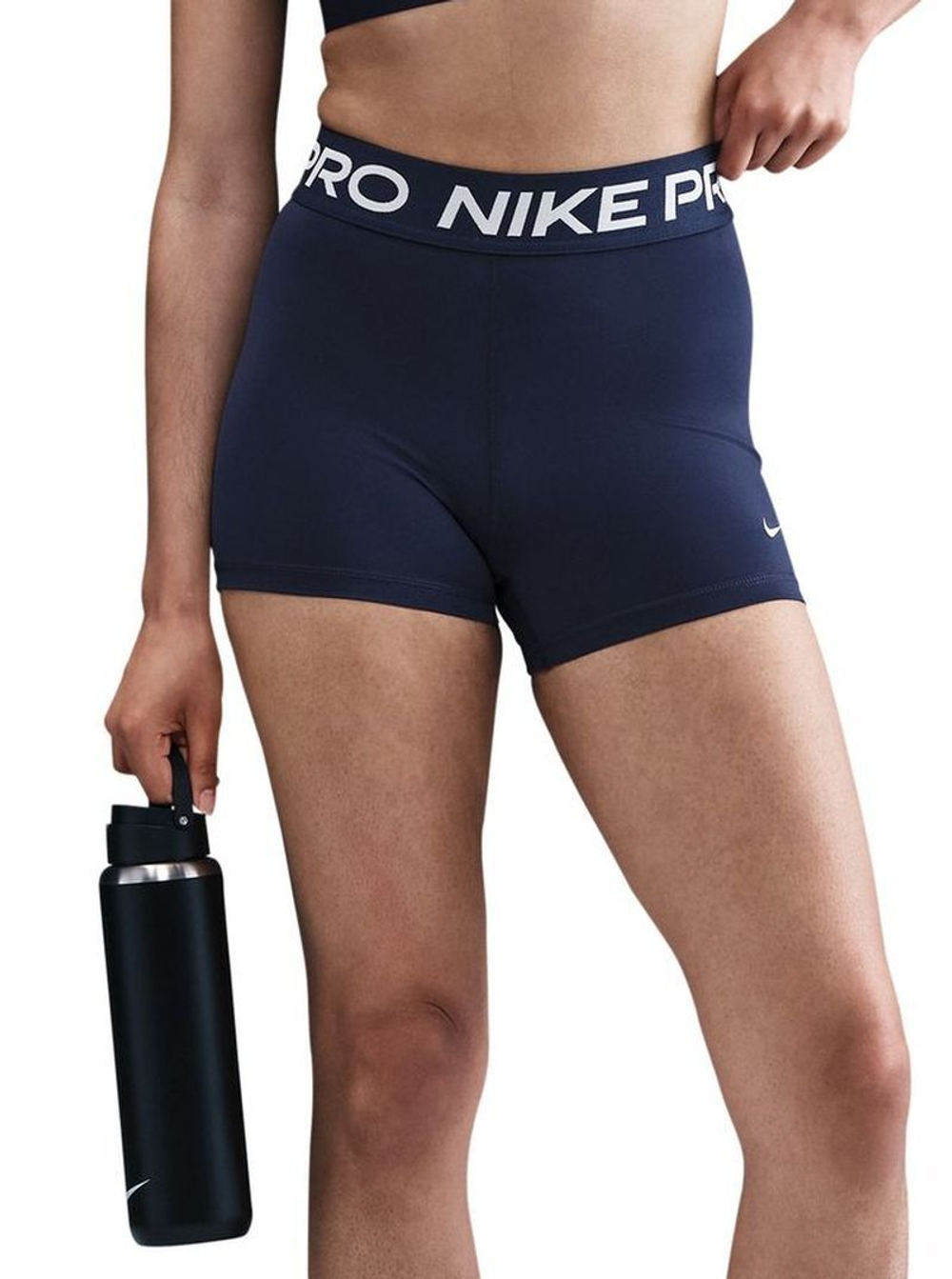 Женские Шорты теннисные Nike Pro 365 3in - midnight navy/white