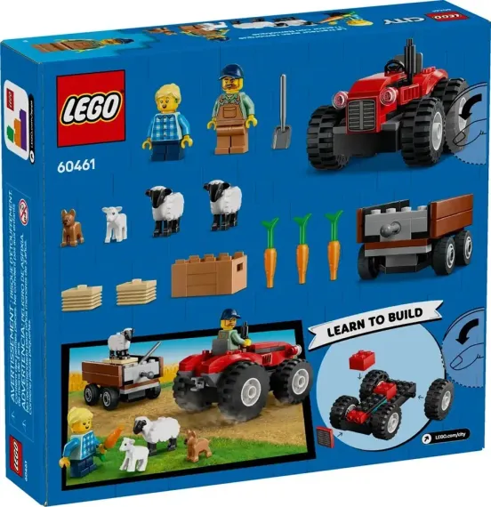 LEGO Constructor City Red Farm Tractor with Trailer &amp; Sheep