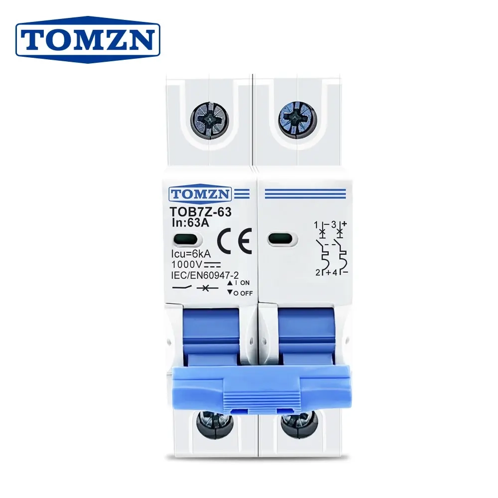 Автоматический выключатель постоянного тока TOMZN TOB-7Z-63 [DIN / 25A / 2P / 230V]