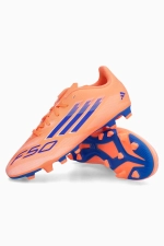 Бутсы adidas F50 Club FG/MG Junior - оранжевый