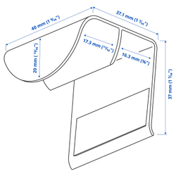 IKEA DRAGSMARK  (ИКЕА ДРАГСМАРК)  -  Ручка зажимная - серо-зеленый 40 мм