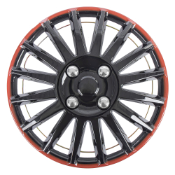 Колпаки R14 Orion 4шт (черно-красные) ABS-пластик ARNEZI A0702075