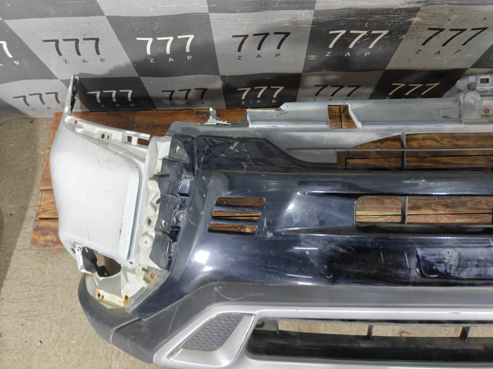 Бампер передний + юбка переднего бампера Mitsubishi Outlander 3 18-23 Б/У Оригинал 6400J474