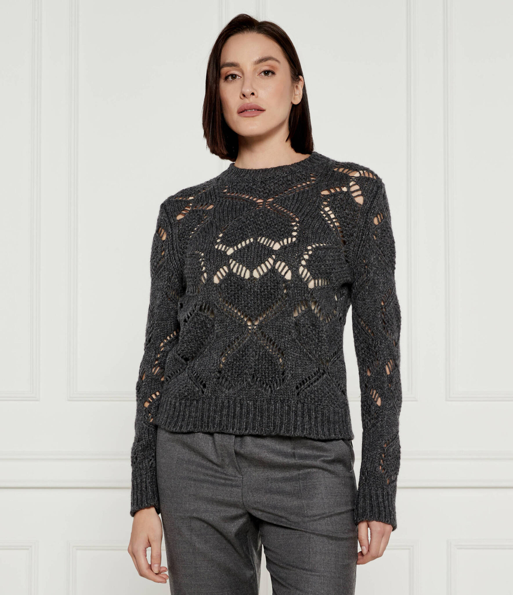 Шерстяной свитер Weekend MaxMara - графитовый(253660726)