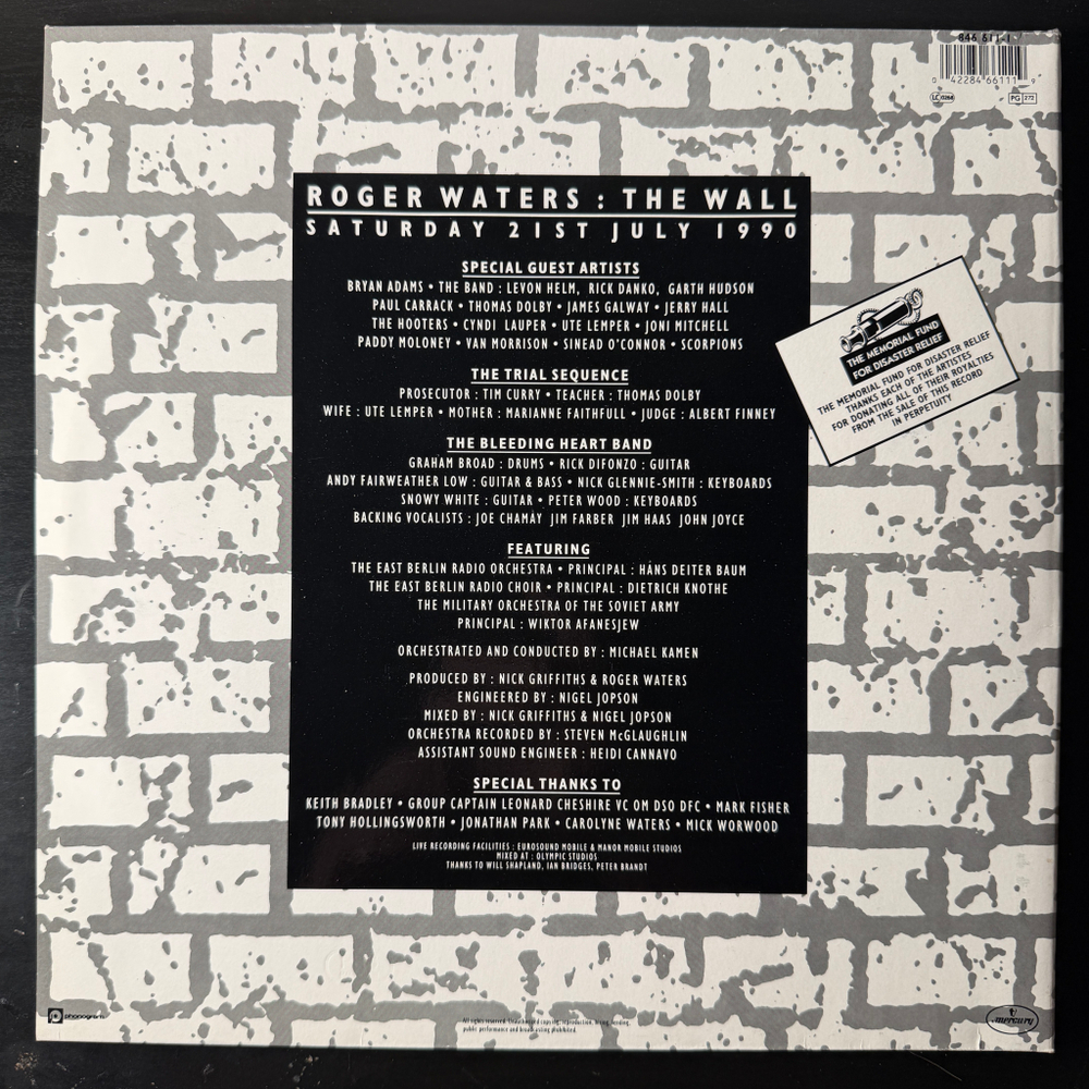 Roger Waters ‎– The Wall (Live In Berlin) 2LP (Голландия 1990г.)