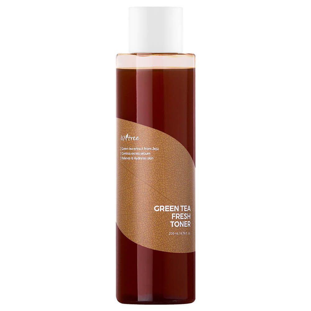 Освежающий бесспиртовой тонер на основе зелёного чая 80% IsNtree Green Tea Fresh Toner 200 мл