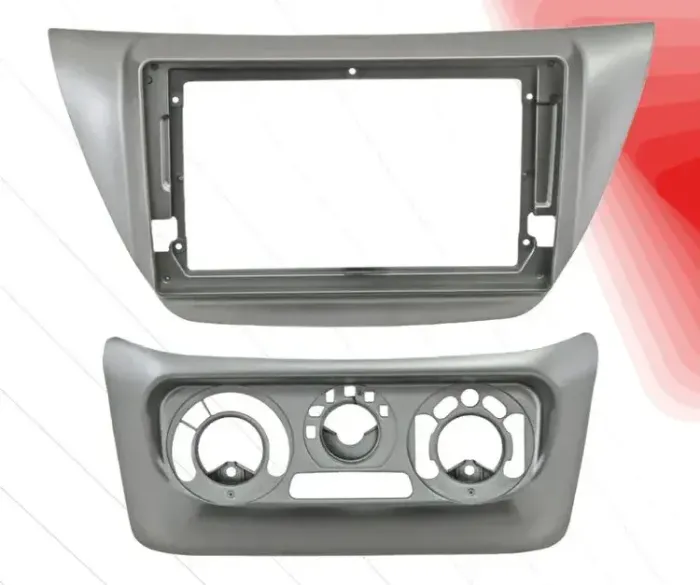 Комплект рамки с разъёмами 9" Mitsubishi Lancer 9, Cedia 2000-2008 серая рамка+климат