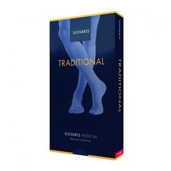 Чулки до середины бедра Sigvaris Traditional, 3 класс компрессии, открытый мысок