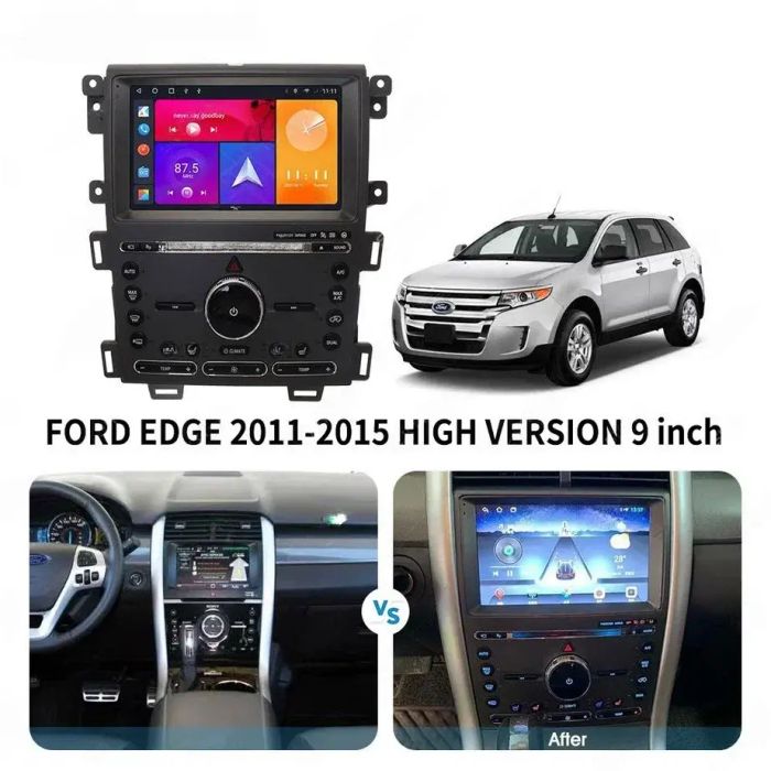 Магнитола для Ford Edge 2010-2015 - Kuberg SF-9065-A QLed, Android 13, Быстрейшая, CarPlay, SIM-слот