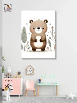 Картина Мишка в зимней сказке в детскую 50x70см 1шт.
